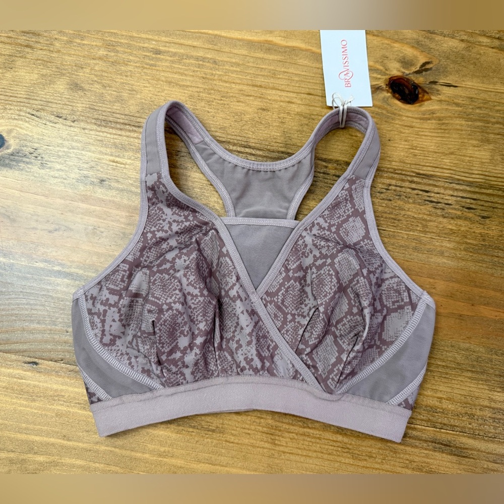 NWT Bravissimo Flow Sports Bra in Snake Print
